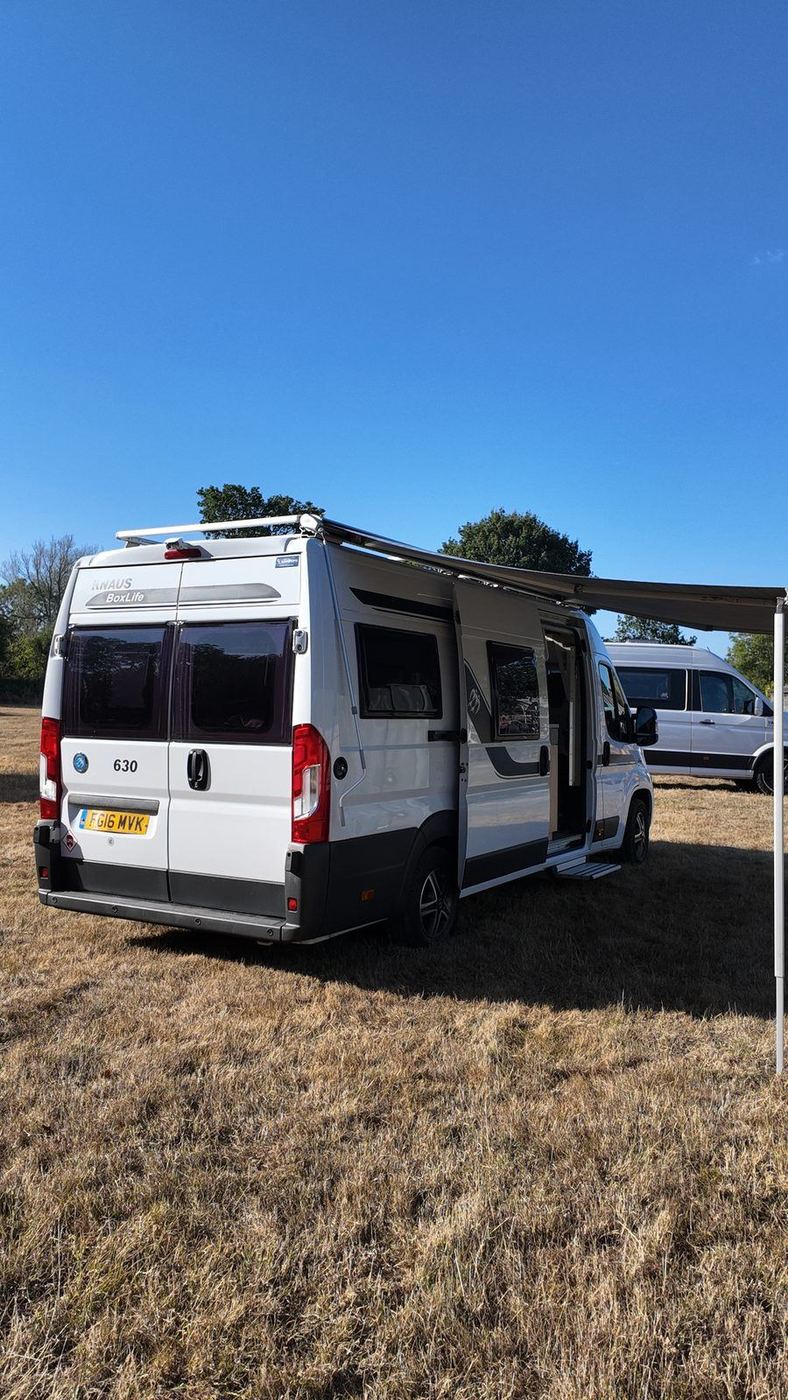 KNAUS campervan: rear view of the van